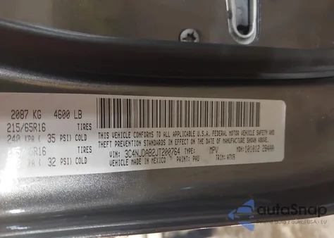 2018 Jeep Compass Sport 4X4 z USA, uszkodzony, nr VIN 3C4NJDAB2JT200764